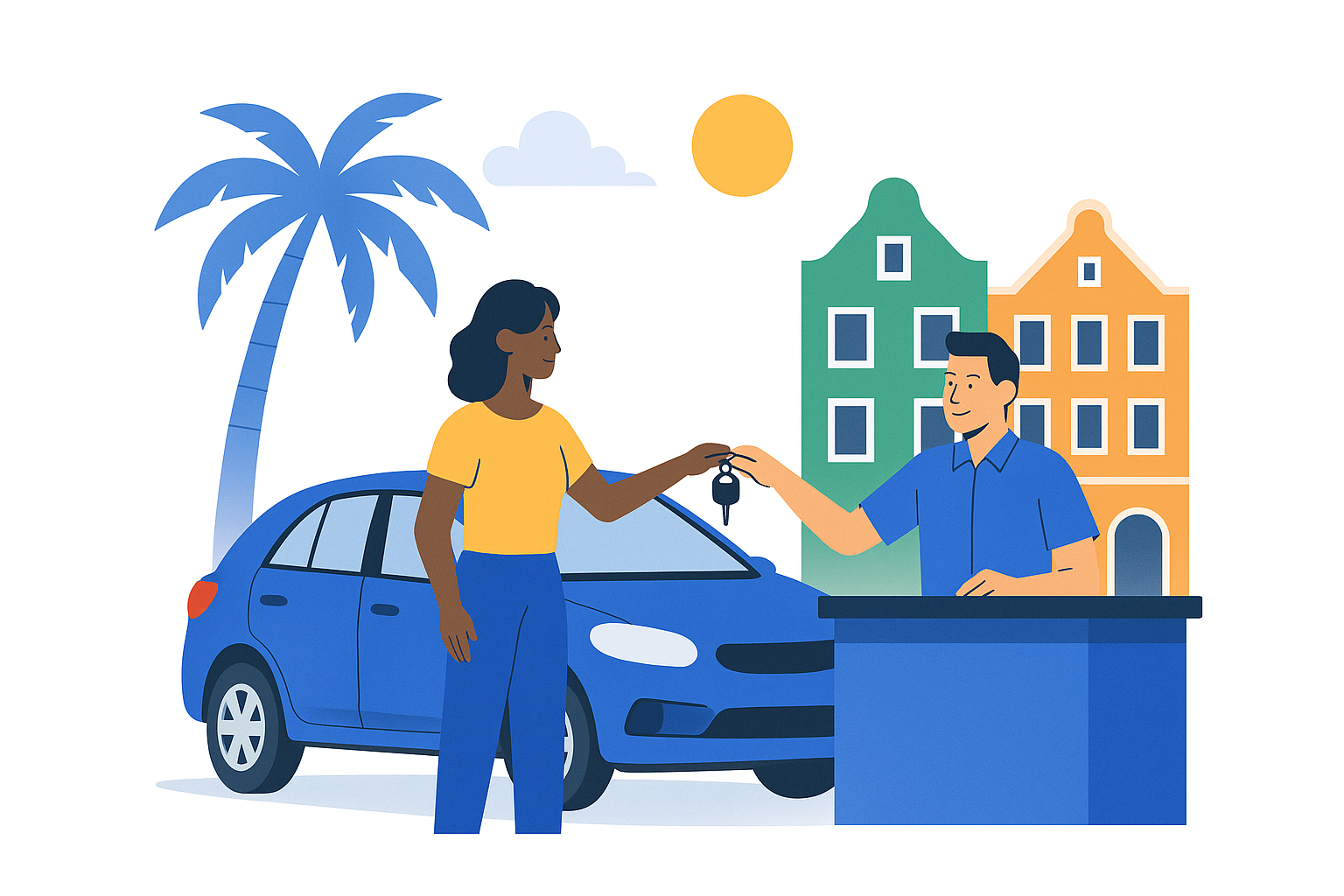 Beautiful Curaçao island landscape