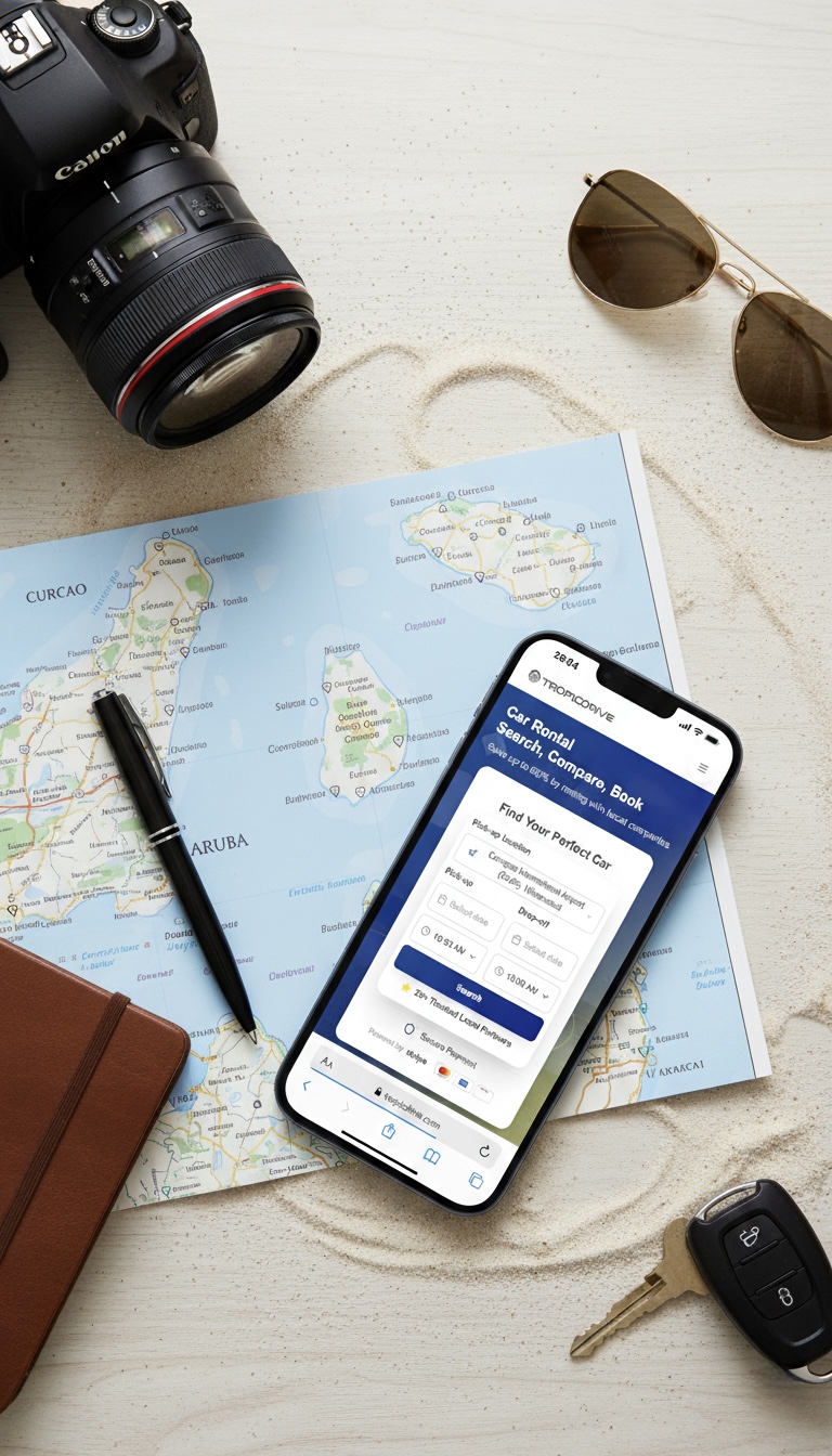 Three-step booking process: Search, Compare, and Book your rental car